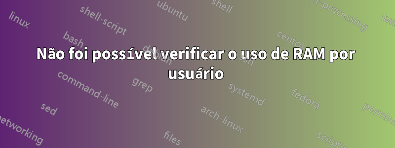 Não foi possível verificar o uso de RAM por usuário