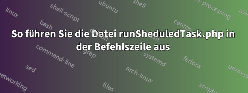 So führen Sie die Datei runSheduledTask.php in der Befehlszeile aus