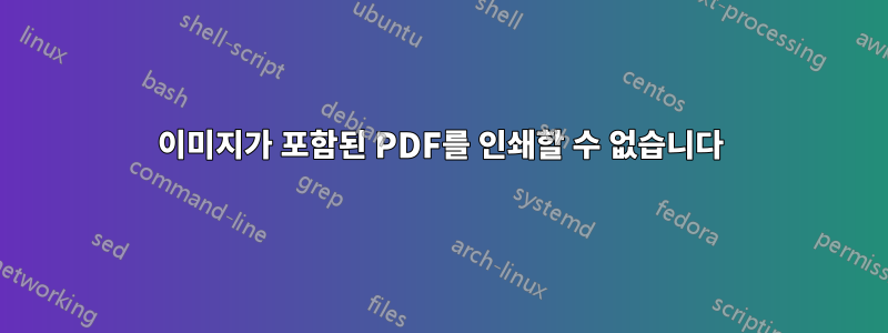 이미지가 포함된 PDF를 인쇄할 수 없습니다