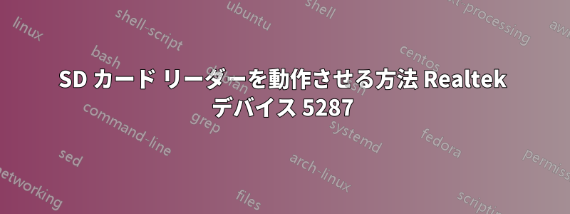 SD カード リーダーを動作させる方法 Realtek デバイス 5287