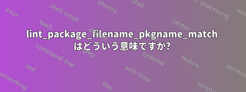 lint_package_filename_pkgname_match はどういう意味ですか?