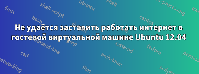 Не удаётся заставить работать интернет в гостевой виртуальной машине Ubuntu 12.04