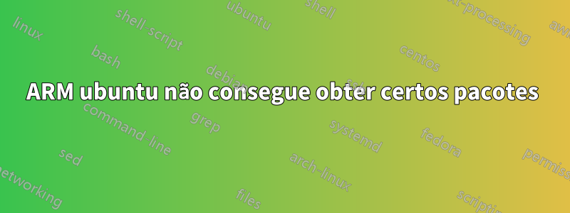 ARM ubuntu não consegue obter certos pacotes