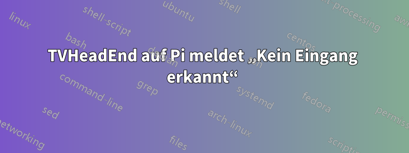 TVHeadEnd auf Pi meldet „Kein Eingang erkannt“