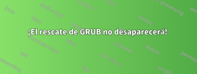 ¡El rescate de GRUB no desaparecerá!