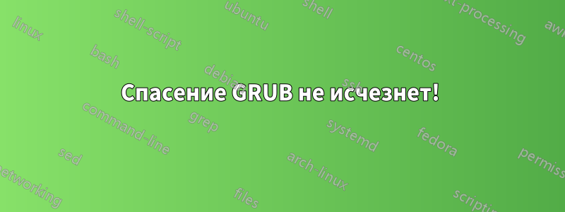 Спасение GRUB не исчезнет!