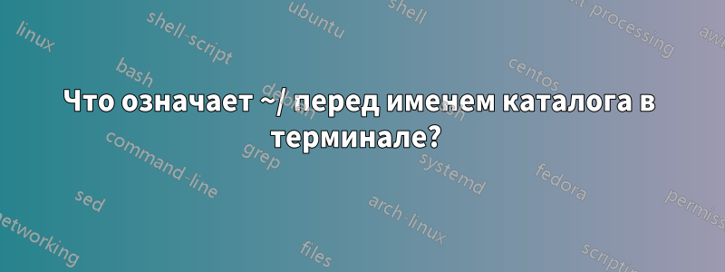 Что означает ~/ перед именем каталога в терминале? 