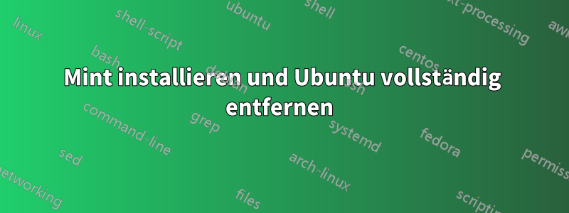 Mint installieren und Ubuntu vollständig entfernen 