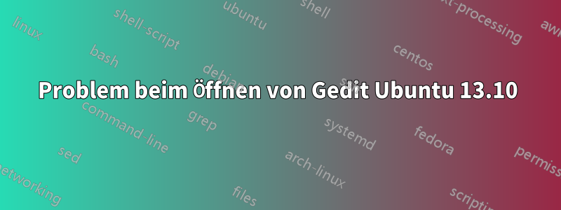 Problem beim Öffnen von Gedit Ubuntu 13.10