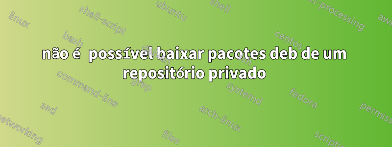 não é possível baixar pacotes deb de um repositório privado