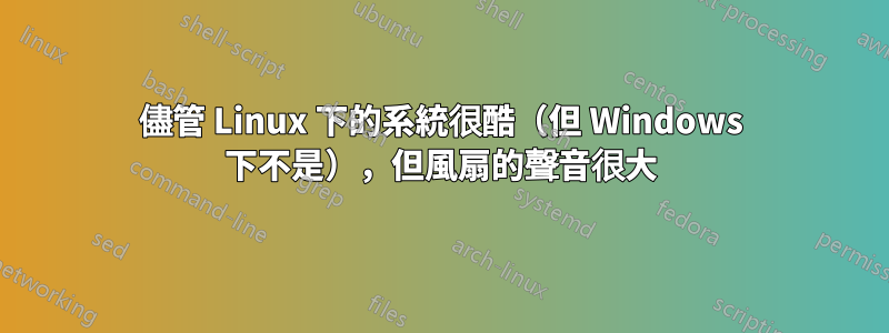 儘管 Linux 下的系統很酷（但 Windows 下不是），但風扇的聲音很大