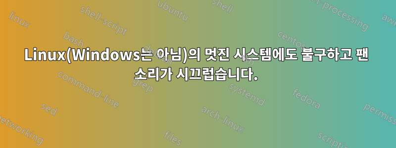 Linux(Windows는 아님)의 멋진 시스템에도 불구하고 팬 소리가 시끄럽습니다.