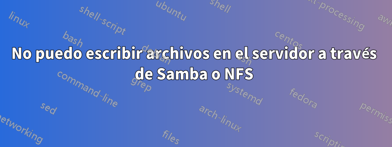 No puedo escribir archivos en el servidor a través de Samba o NFS