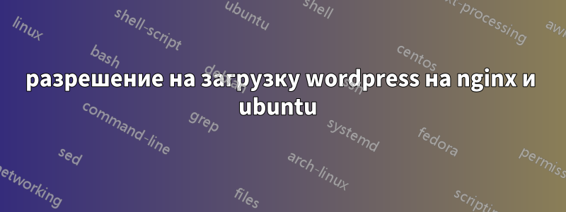 разрешение на загрузку wordpress на nginx и ubuntu 