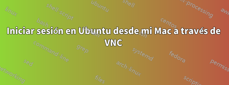 Iniciar sesión en Ubuntu desde mi Mac a través de VNC