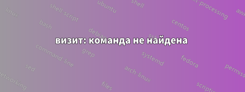 визит: команда не найдена