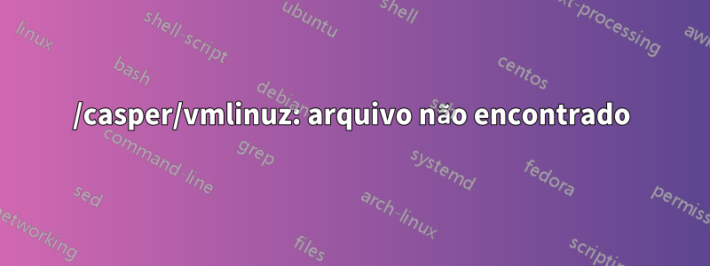 /casper/vmlinuz: arquivo não encontrado