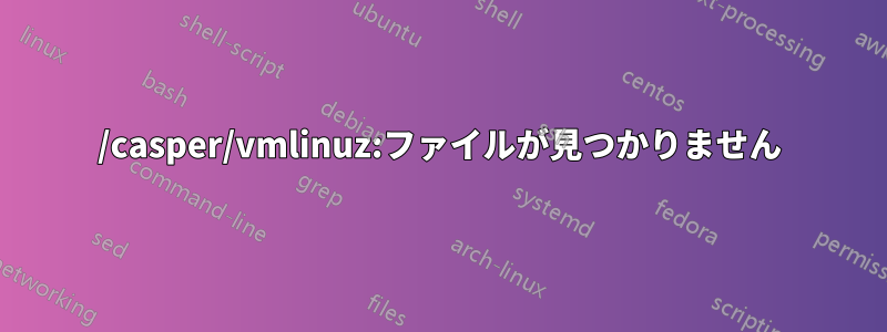 /casper/vmlinuz:ファイルが見つかりません