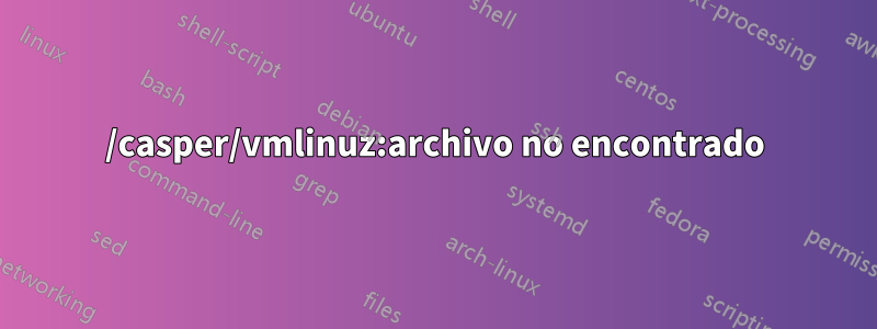 /casper/vmlinuz:archivo no encontrado