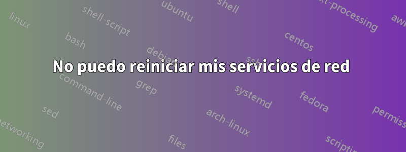 No puedo reiniciar mis servicios de red