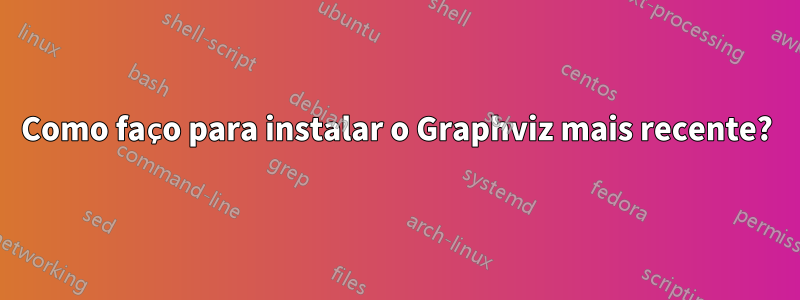 Como faço para instalar o Graphviz mais recente?