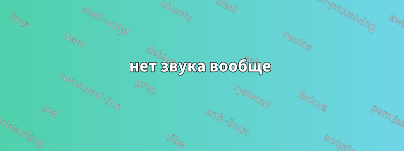 нет звука вообще