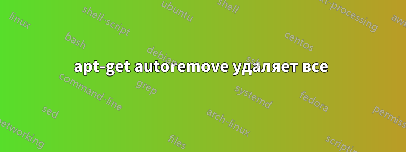 apt-get autoremove удаляет все