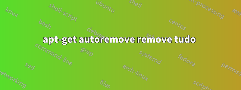 apt-get autoremove remove tudo