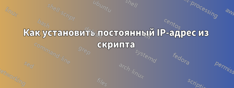 Как установить постоянный IP-адрес из скрипта