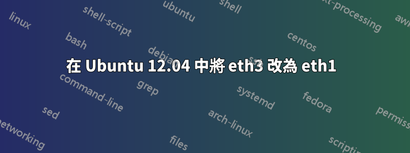 在 Ubuntu 12.04 中將 eth3 改為 eth1 