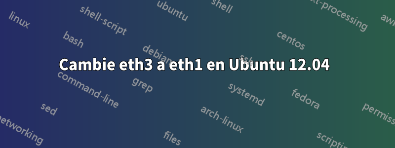 Cambie eth3 a eth1 en Ubuntu 12.04 