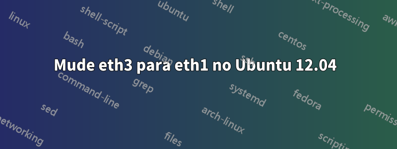Mude eth3 para eth1 no Ubuntu 12.04 