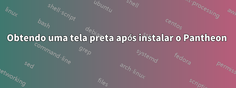 Obtendo uma tela preta após instalar o Pantheon