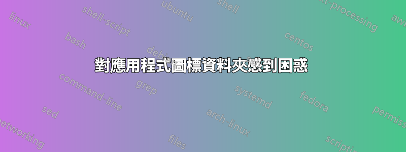 對應用程式圖標資料夾感到困惑