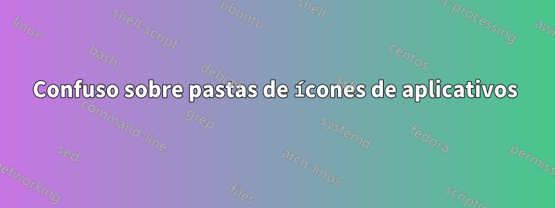 Confuso sobre pastas de ícones de aplicativos