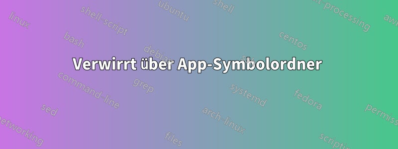 Verwirrt über App-Symbolordner