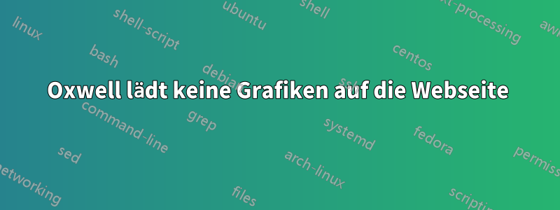 Oxwell lädt keine Grafiken auf die Webseite