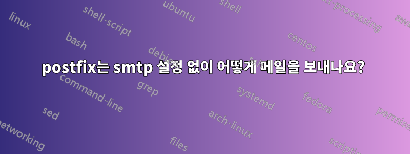 postfix는 smtp 설정 없이 어떻게 메일을 보내나요?