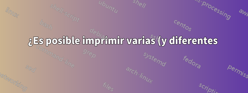 ¿Es posible imprimir varias (y diferentes) fotografías desde Shotwell?