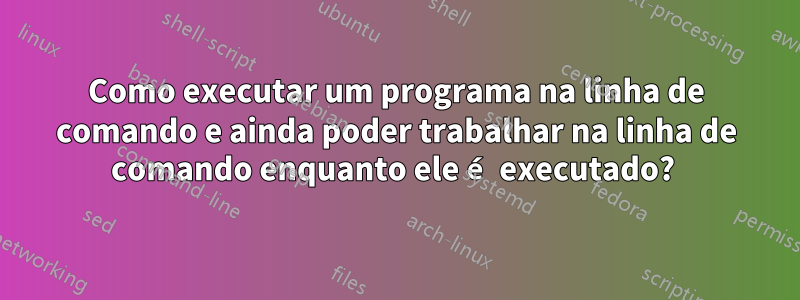 Como executar um programa na linha de comando e ainda poder trabalhar na linha de comando enquanto ele é executado? 