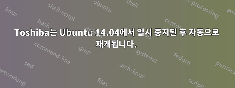 Toshiba는 Ubuntu 14.04에서 일시 중지된 후 자동으로 재개됩니다.