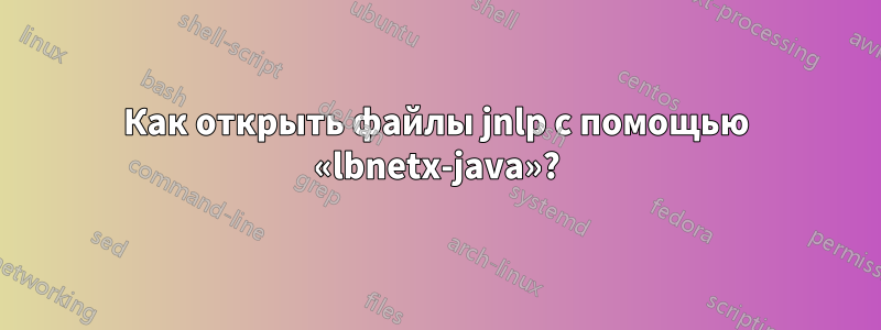 Как открыть файлы jnlp с помощью «lbnetx-java»?