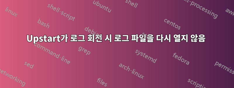 Upstart가 로그 회전 시 로그 파일을 다시 열지 않음