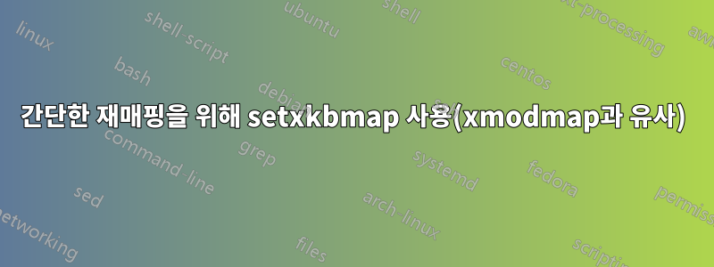 간단한 재매핑을 위해 setxkbmap 사용(xmodmap과 유사)