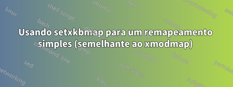 Usando setxkbmap para um remapeamento simples (semelhante ao xmodmap)