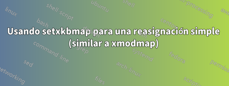 Usando setxkbmap para una reasignación simple (similar a xmodmap)