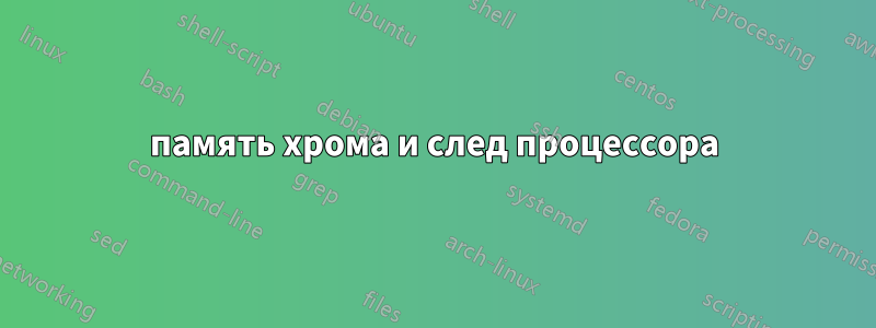 память хрома и след процессора