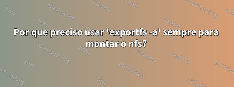 Por que preciso usar 'exportfs -a' sempre para montar o nfs?