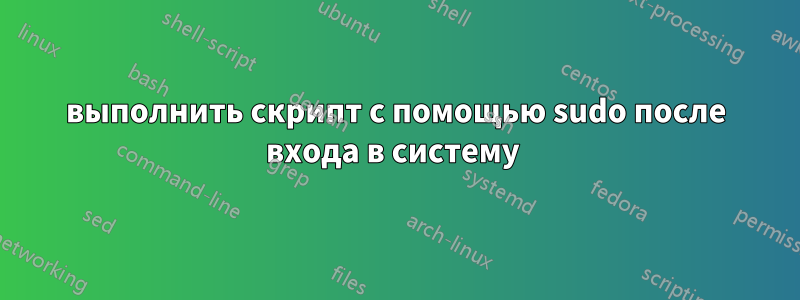 выполнить скрипт с помощью sudo после входа в систему