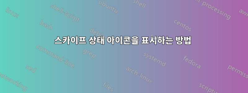 스카이프 상태 아이콘을 표시하는 방법
